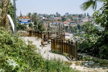 Antalya. Turkey.5 Haziran 2018.View caminin eski şehir Kaleiçi Antalya .