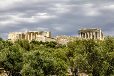 Yunanistan'da Akropolis tepesinde Parthenon.
