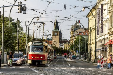 Prag 'daki Masaryk Embank Manzarası.