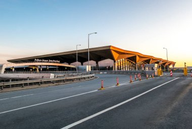 Saint-Petersburg.25 Mayıs 20.Pulkovo Uluslararası Havalimanı salgın covid-19 sırasında.