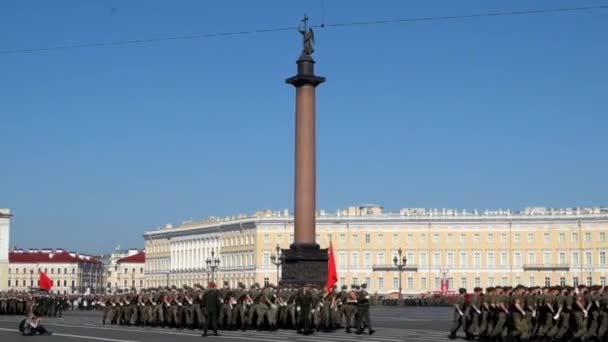 Saint Petersburg Russia June 2020 Rehearsal Victory Parade Palace Square — Stock Video