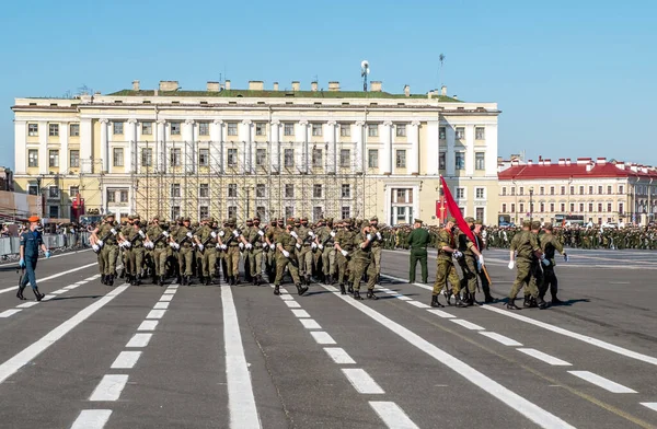 Saint Petersburg Russia Června 2020 Zkouška Vítězné Přehlídky Palácovém Náměstí — Stock fotografie