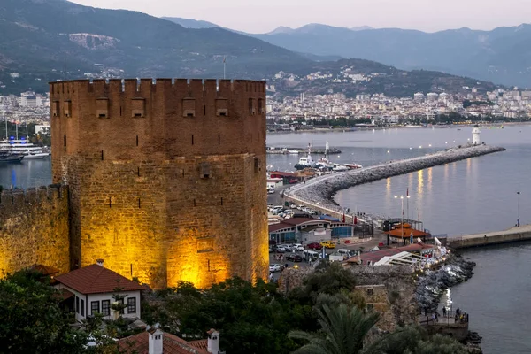 Alania Turkey September 2020 View Walls Ancient Fortress Tower Kyzyl — Stock Photo, Image