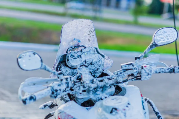 Motosiklet araba yıkama motosiklet büyük bisiklet köpük Enjeksiyon ile temizlik