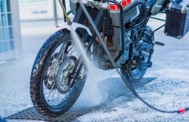Motosiklet araba yıkama motosiklet büyük bisiklet köpük Enjeksiyon ile temizlik