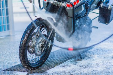 Motosiklet araba yıkama motosiklet büyük bisiklet köpük Enjeksiyon ile temizlik