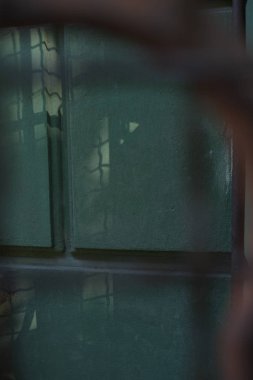 Yeşil renkli çimento beton doku duvarı. Yeşil arka plan dokusu