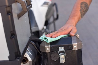 Motosiklet araba yıkama motosiklet büyük bisiklet köpük Enjeksiyon ile temizlik