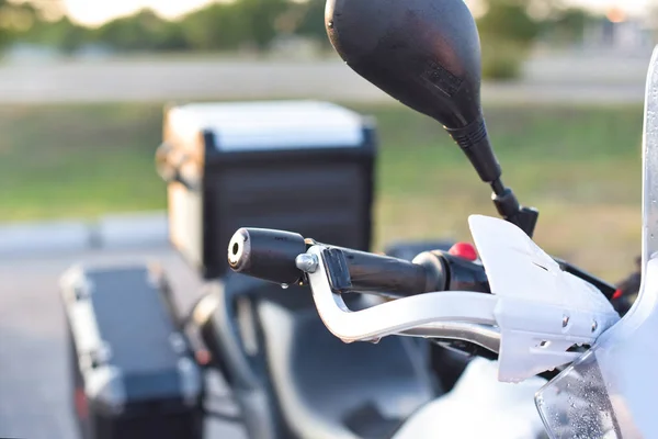 Motocicleta Lavado de coches Motocicleta Limpieza de bicicletas grandes con inyección de espuma — Foto de Stock