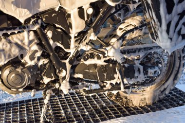 Motosiklet araba yıkama motosiklet büyük bisiklet köpük Enjeksiyon ile temizlik