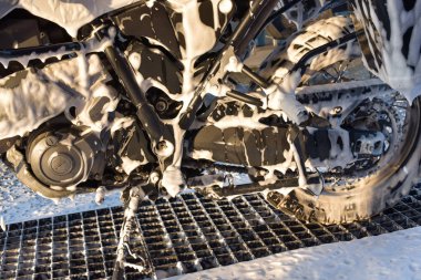 Motosiklet araba yıkama motosiklet büyük bisiklet köpük Enjeksiyon ile temizlik