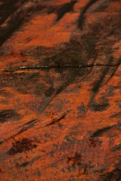 Темный Черный Фон Досок Пятнами Красного Цвета Старый Рисунок Текстуры — стоковое фото