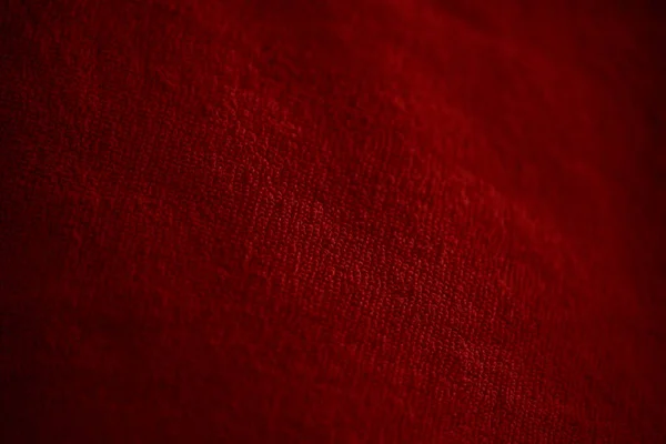 Blood Red Bath Towel Background Texture Fabric Red Terry Texture — Stock Photo, Image