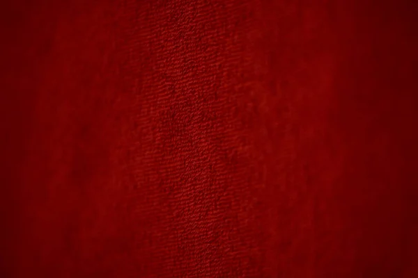 Blood Red Bath Towel Background Texture Fabric Red Terry Texture — Stock Photo, Image