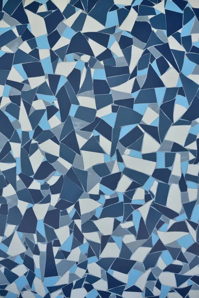 Piedra Roca Azulejo Decoración Simetría Pintada Azul Con Grietas Textura — Foto de Stock