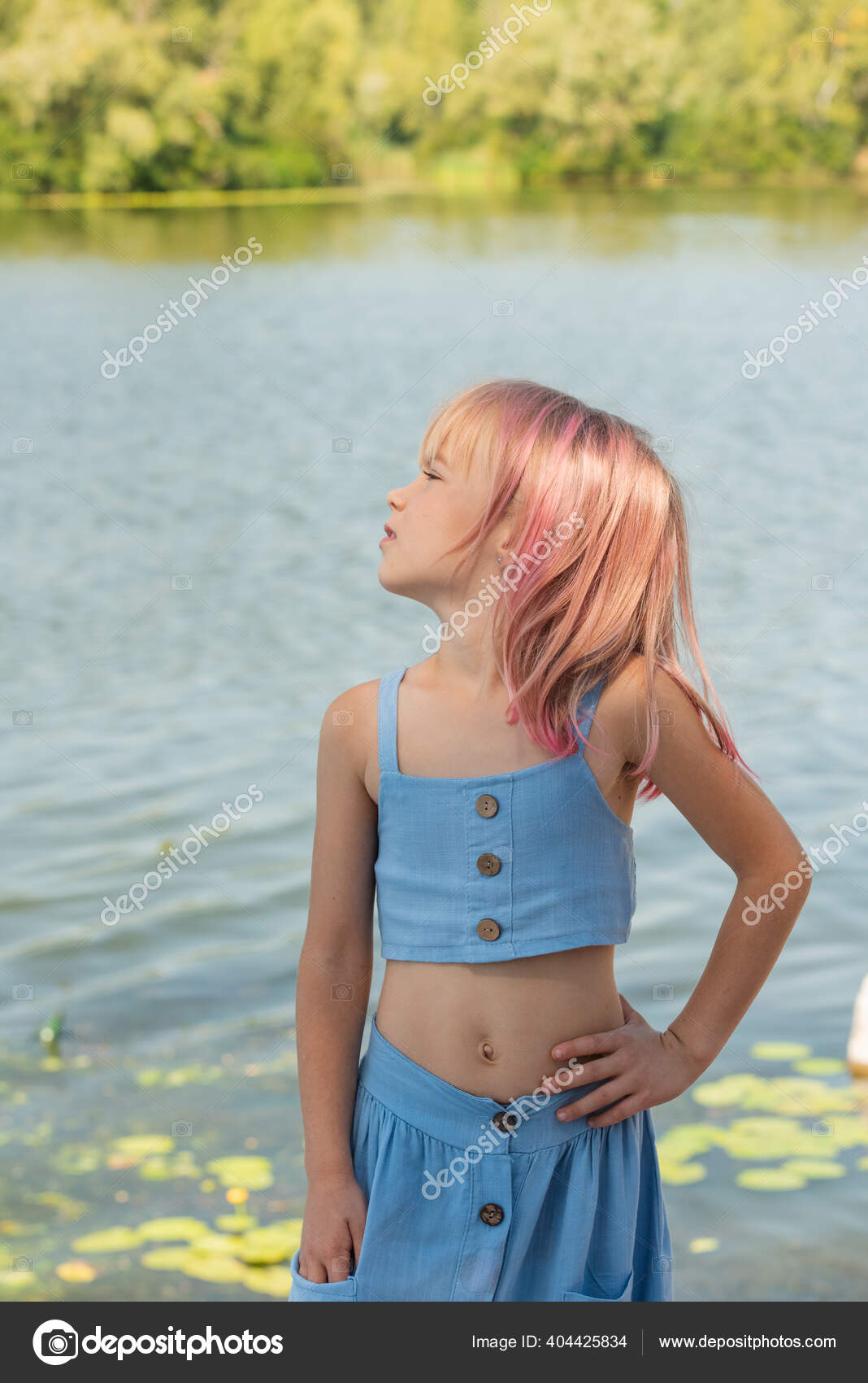 Portrait Beautiful Pensive Little Cute 8 Years Old Girl. Outdoors. Stock  Photo, Picture and Royalty Free Image. Image 33093261.