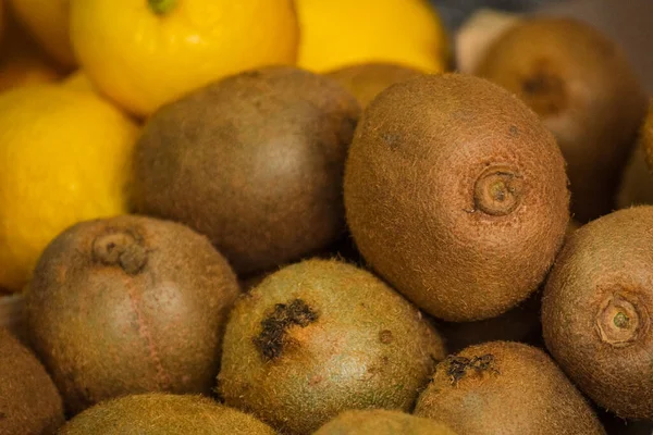 Kiwifrukter Frisk Frukt Kiwi Tekstur Mye Kiwi Rått Matsunt Konsept – stockfoto