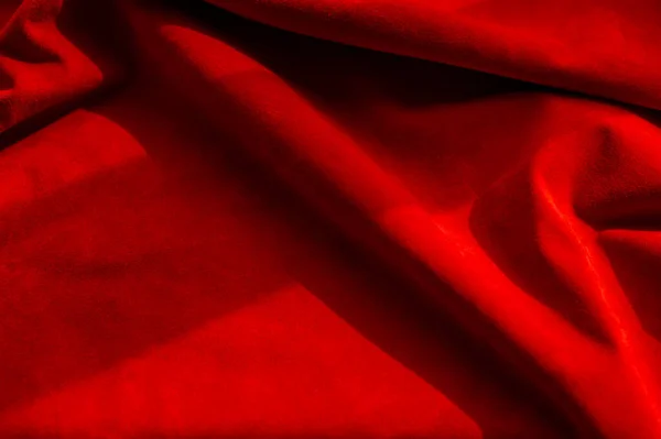 Ciemnoczerwone Matowe Tło Zamszowej Tkaniny Zbliżenie Aksamitna Faktura Bezszwowej Skóry — Zdjęcie stockowe