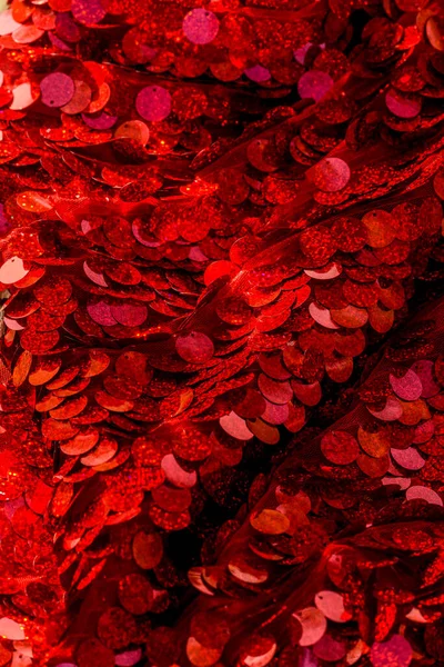 Modèle Paillettes Rouges Fond Scintillant Paillettes Tissu Sequin Rouge Pour — Photo