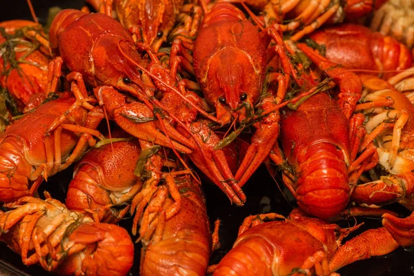 Tabakta kaynamış kerevit. Tabakta kaynamış kerevit. Yemek fotoğrafçılığı