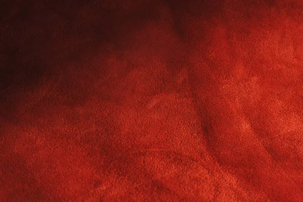 Red Matte Background Suede Fabric Closeup Velvet Texture Seamless Leather — Stock Photo, Image