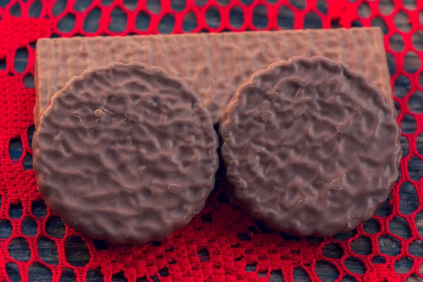 Vedere Top Cookie Urilor Ciocolată Prăjituri Ciocolată Desert — Fotografie, imagine de stoc