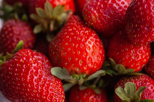 Strawberry. Fresh organic berries macro. Fruit background. Beautiful red strawberry