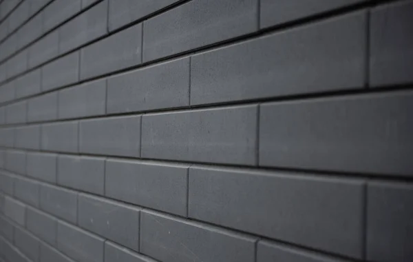 Fekete Téglafal Városi Fekete Tégla Fal Textúra Falazat Háttér — Stock Fotó