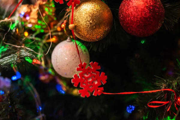 Frohe Weihnachten Und Ein Gutes Neues Jahr Weihnachtsspielzeug Baum Weihnachten — Stockfoto