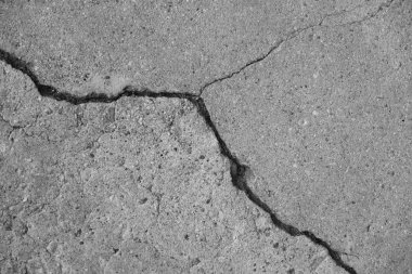 Los Angeles sokaklarında betonda çatlak. İç tasarım için arka plan.