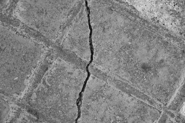 Los Angeles sokaklarında betonda çatlak. İç tasarım için arka plan.