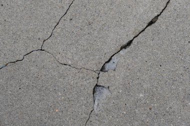 Los Angeles sokaklarında betonda çatlak. İç tasarım için arka plan.