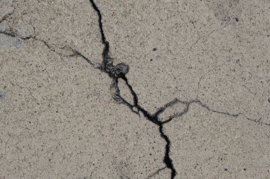 Los Angeles sokaklarında betonda çatlak. İç tasarım için arka plan.