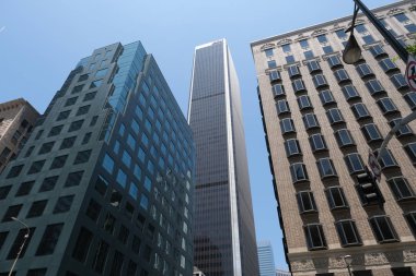 Büyük bir şehrin gökdelenleri. Los Angeles, Amerika Birleşik Devletleri. Temmuz 2019