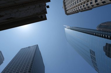 Büyük bir şehrin gökdelenleri. Los Angeles, Amerika Birleşik Devletleri. Temmuz 2019