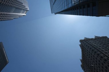 Büyük bir şehrin gökdelenleri. Los Angeles, Amerika Birleşik Devletleri. Temmuz 2019