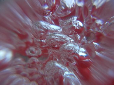 Donmuş rekarnede hava kabarcıkları. Defokus soyut arka plan.