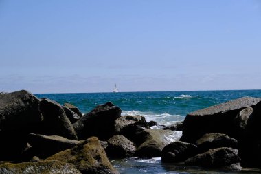 Los Angeles açıklarında Pasifik Okyanusu. Tasarımcının doğal arkaplanı