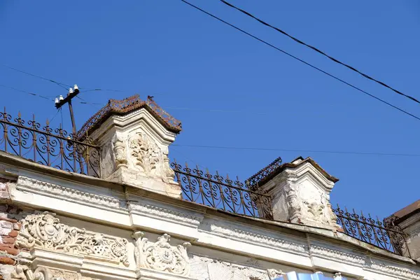 Detalhes Elementos Fachada Edifício Arquitetura Cidade Imagem Fundo Para Design — Fotografia de Stock