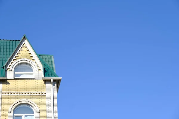 Podrobnosti Prvky Fasády Budovy Architektura Města Obrázek Pozadí Pro Návrh — Stock fotografie