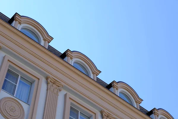 Detalhes Elementos Fachada Edifício Arquitetura Cidade Imagem Fundo Para Design — Fotografia de Stock