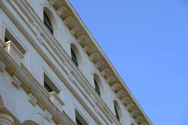 Detalhes Elementos Fachada Edifício Arquitetura Cidade Imagem Fundo Para Design — Fotografia de Stock