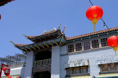 Binaların dış görünüşünün ayrıntıları ve unsurları. Los Angeles, Usa. Temmuz 2019