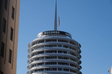 Binaların dış görünüşünün ayrıntıları ve unsurları. Los Angeles, Usa. Temmuz 2019