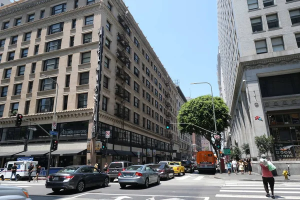 Binaların dış görünüşünün ayrıntıları ve unsurları. Los Angeles, Usa. Temmuz 2019