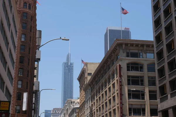 Detalles Elementos Fachada Los Edificios Los Ángeles Estados Unidos Julio — Foto de Stock