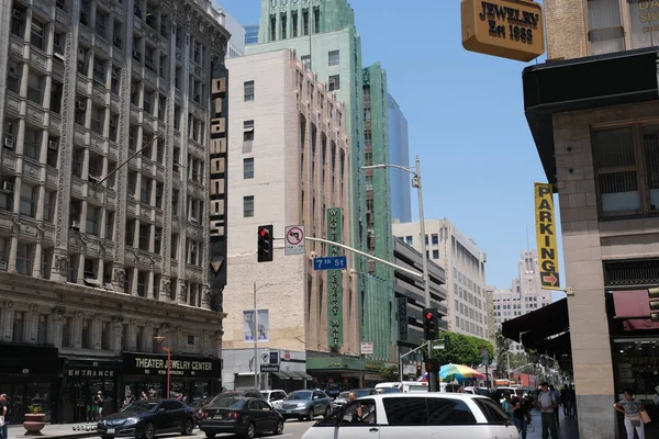 Binaların Dış Görünüşünün Ayrıntıları Unsurları Los Angeles Usa Temmuz 2019 — Stok fotoğraf