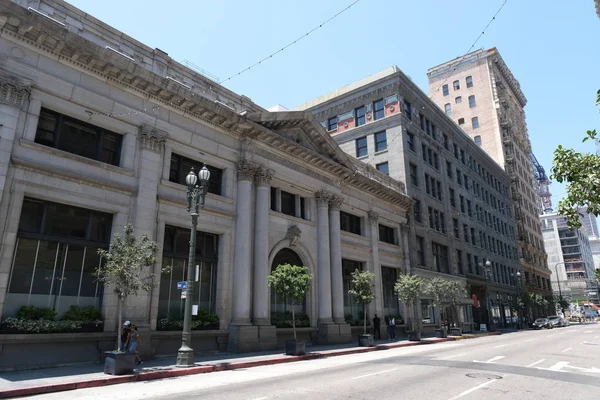 Binaların dış görünüşünün ayrıntıları ve unsurları. Los Angeles, Usa. Temmuz 2019