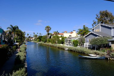 Binaların dış görünüşünün ayrıntıları ve unsurları. Los Angeles, Usa. Temmuz 2019