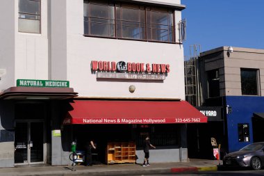 Binaların dış görünüşünün ayrıntıları ve unsurları. Los Angeles, Usa. Temmuz 2019